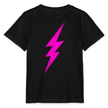 PURPLE ELECTRIC STORM - Stanley/Stella Kinder T-Shirt MINI CREATOR  - Schwarz - Vorne - Mikhail (115cm)