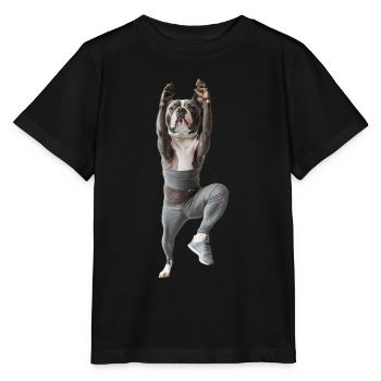 Staffordshire Bullterrier - Stanley/Stella Kinder T-Shirt MINI CREATOR  - Schwarz - Vorne - Mikhail (115cm)