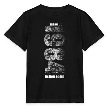 1984 - make 1984 fiction again - Orwell - Stanley/Stella Kinder T-Shirt MINI CREATOR  - Schwarz - Vorne - Mikhail (115cm)