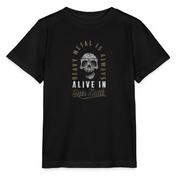 Metal Hardrock Metal Band Konzert - Stanley/Stella Kinder T-Shirt MINI CREATOR  - Schwarz - Vorne - Mikhail (115cm)
