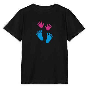 Baby hands and feet - Stanley/Stella MINI CREATOR Kids’ T-Shirt - black - Front - Mikhail (115cm)