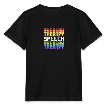 Speech Therapy SLP Rainbow Speech Language - Stanley/Stella Kinder T-Shirt MINI CREATOR  - Schwarz - Vorne - Mikhail (115cm)