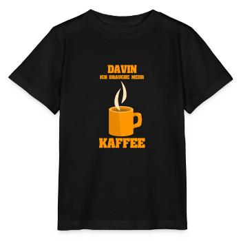 Kaffee Davin - Stanley/Stella Kinder T-Shirt MINI CREATOR  - Schwarz - Vorne - Mikhail (115cm)