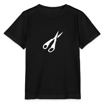 Schere Silhouette - Stanley/Stella Kinder T-Shirt MINI CREATOR  - Schwarz - Vorne - Mikhail (115cm)