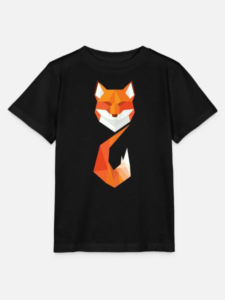 Moderner geometrischer Fuchs - Stanley/Stella Kinder T-Shirt MINI CREATOR  - Schwarz