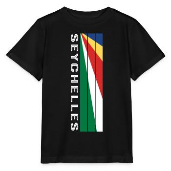 Seychellen Landesfarbe in Streifen - Stanley/Stella Kinder T-Shirt MINI CREATOR  - Schwarz - Vorne - Mikhail (115cm)