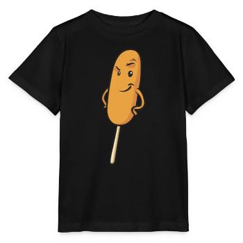 Corn Dog Corndog - Stanley/Stella MINI CREATOR Kids’ T-Shirt - black - Front - Mikhail (115cm)