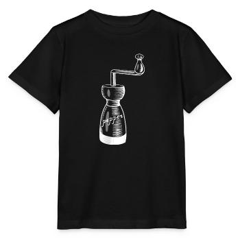 Pepper Vintage Pepper Mill Seasoning - Stanley/Stella MINI CREATOR Kids’ T-Shirt - black - Front - Mikhail (115cm)