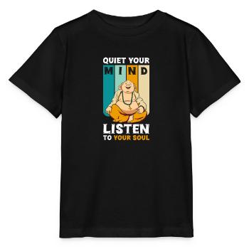 Relaxation de la conscience spirituelle - T-shirt bio MINI CREATOR Stanley/Stella Enfant - noir - Devant - Mikhail (115cm)