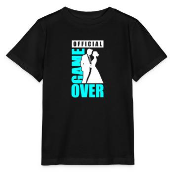 Wedding Couple Game Over Bridal Couple Jga - Stanley/Stella MINI CREATOR Kids’ T-Shirt - black - Front - Mikhail (115cm)