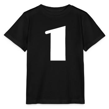 1 YEAR. 1ST ANNIVERSARY. BIRTHDAY 1 YEAR. ONE - Stanley/Stella MINI CREATOR Kids’ T-Shirt - black - Front - Mikhail (115cm)