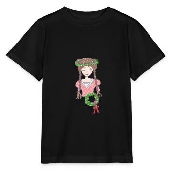 Mittelalter Blumenmädchen braun - Stanley/Stella Kinder T-Shirt MINI CREATOR  - Schwarz - Vorne - Mikhail (115cm)