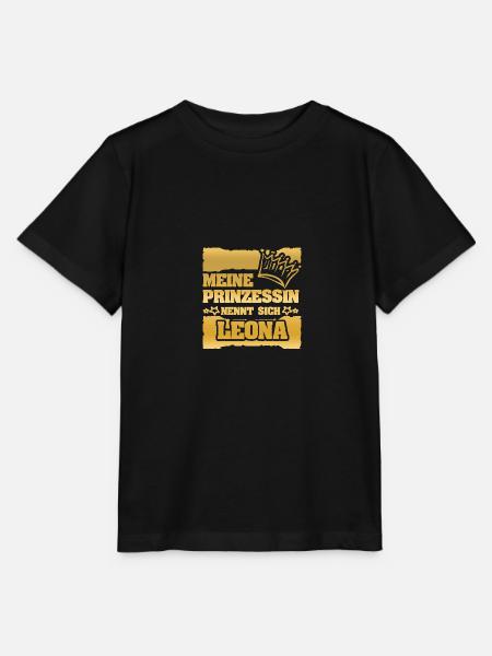 Leona als Maedchenname - Stanley/Stella Kinder T-Shirt MINI CREATOR - Schwarz