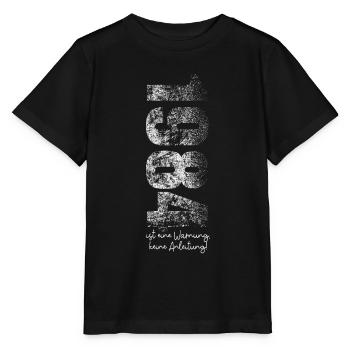 1984 Ist eine Warnung keine Anleitung - Orwell - Stanley/Stella Kinder T-Shirt MINI CREATOR  - Schwarz - Vorne - Mikhail (115cm)