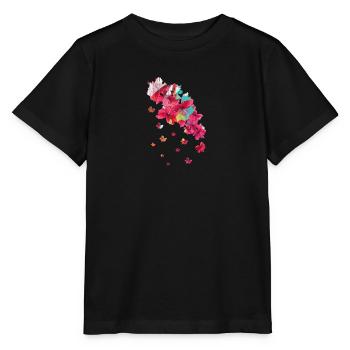 Hibiscus,Flower,Lotus,Blossom,Floral,Hibiscus Blossom - Stanley/Stella MINI CREATOR Kids’ T-Shirt - black - Front - Mikhail (115cm)