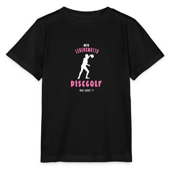 Discgolf Discgolferin Spielerin Frisbeegolf Golfer - Stanley/Stella Kinder T-Shirt MINI CREATOR  - Schwarz - Vorne - Mikhail (115cm)