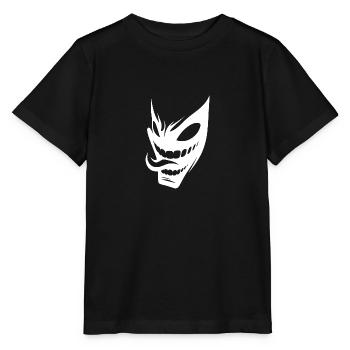 Grinning Creepy Halloween Mask - Stanley/Stella MINI CREATOR Kids’ T-Shirt - black - Front - Mikhail (115cm)
