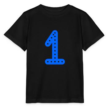 1 AN. 1er ANNIVERSAIRE. ANNIVERSAIRE 1 AN. 1 - T-shirt bio MINI CREATOR Stanley/Stella Enfant - noir - Devant - Mikhail (115cm)