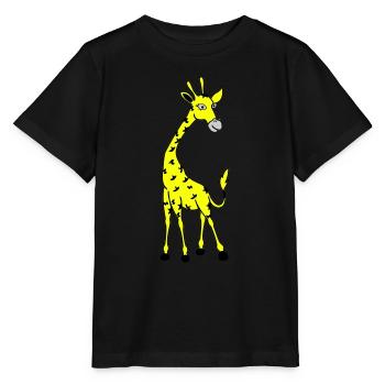 Girafe 02 - T-shirt bio MINI CREATOR Stanley/Stella Enfant - noir - Devant - Mikhail (115cm)