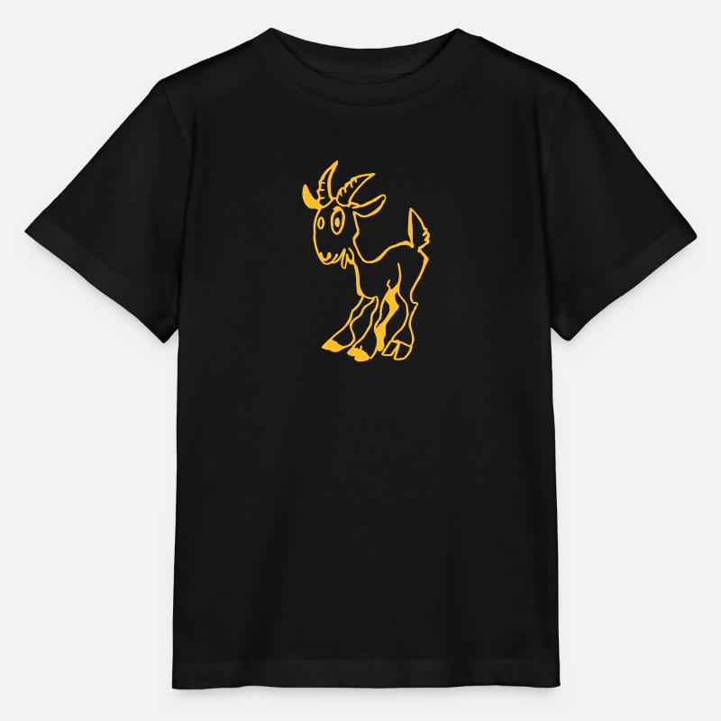 goat - Stanley/Stella MINI CREATOR Kids’ T-Shirt - black