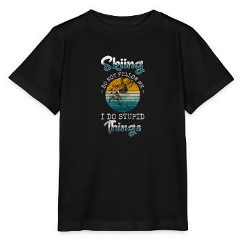 Snowboarding Sports Winter Winter Sports - Stanley/Stella MINI CREATOR Kids’ T-Shirt - black - Front - Mikhail (115cm)