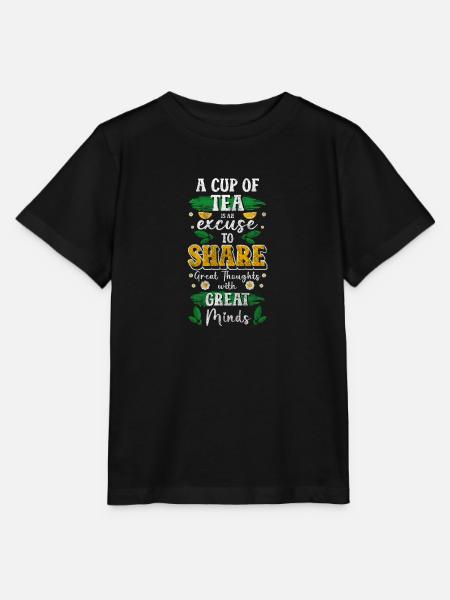 Teetrinker Gemütlich Getränk - Stanley/Stella Kinder T-Shirt MINI CREATOR - Schwarz