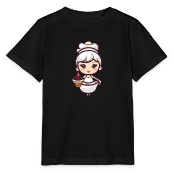 Pâtisserie Fée Fée Pâtisserie Gâteau - T-shirt bio MINI CREATOR Stanley/Stella Enfant - noir - Devant - Mikhail (115cm)