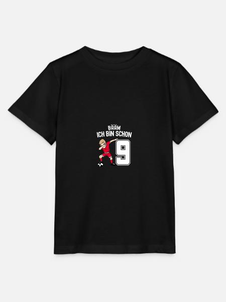9. Geburtstag Kinder Fussballtrikot Fussballer - Stanley/Stella Kinder T-Shirt MINI CREATOR - Schwarz