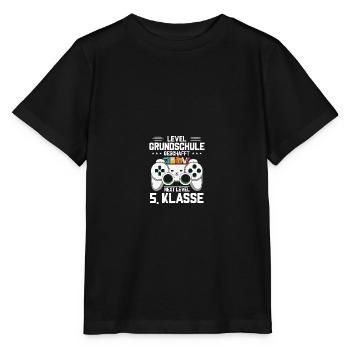 Erstklässler 1. Klasse Einschulung Junge Geschenk - Stanley/Stella Kinder T-Shirt MINI CREATOR  - Schwarz - Vorne - Mikhail (115cm)