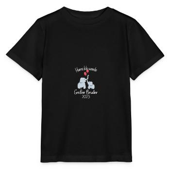 Werdender Bruder Geschenk Ich werde Bruder bald - Stanley/Stella Kinder T-Shirt MINI CREATOR  - Schwarz - Vorne - Mikhail (115cm)