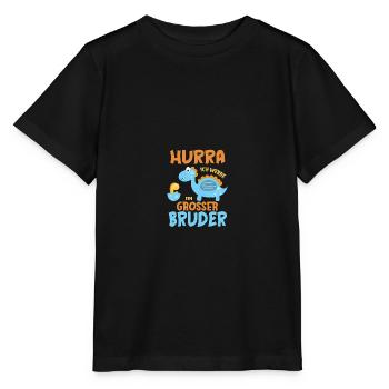 Werdender Bruder Geschenk Ich werde Bruder Brüder - Stanley/Stella Kinder T-Shirt MINI CREATOR  - Schwarz - Vorne - Mikhail (115cm)