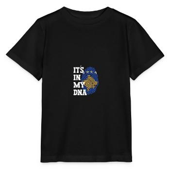 Kosovo Flag Flag Jersey Kosovar Gift - Stanley/Stella MINI CREATOR Kids’ T-Shirt - black - Front - Mikhail (115cm)