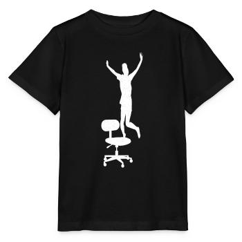 Die lustige Kollegin, Büro Tanz, Humor Arbeit FUN - Stanley/Stella Kinder T-Shirt MINI CREATOR  - Schwarz - Vorne - Mikhail (115cm)