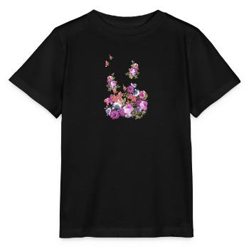 fleurs,vignes,fleurs,graffiti,peinture,fleur - T-shirt bio MINI CREATOR Stanley/Stella Enfant - noir - Devant - Mikhail (115cm)