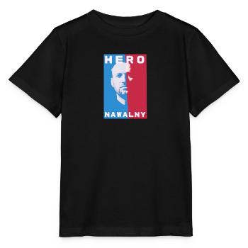 héros, Russie, rip, Alexei Navalny,Navalny - T-shirt bio MINI CREATOR Stanley/Stella Enfant - noir - Devant - Mikhail (115cm)