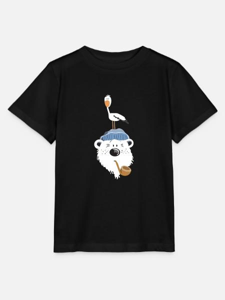 Süßer Eisbär - Stanley/Stella Kinder T-Shirt MINI CREATOR - Schwarz