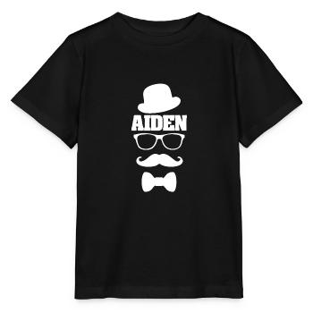 Vorname Aiden - Stanley/Stella Kinder T-Shirt MINI CREATOR  - Schwarz - Vorne - Mikhail (115cm)