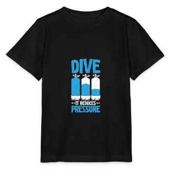 Tauchen Es reduziert den Druck Tauchen Aquatic Scu - Stanley/Stella Kinder T-Shirt MINI CREATOR  - Schwarz - Vorne - Mikhail (115cm)