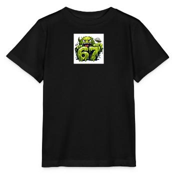 Green Slime Monster 67 - Stanley/Stella MINI CREATOR Kids’ T-Shirt - black - Front - Mikhail (115cm)