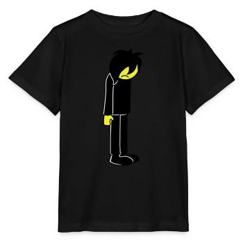 Triste malheureux emo longs cheveux noirs - T-shirt bio MINI CREATOR Stanley/Stella Enfant - noir - Devant - Mikhail (115cm)