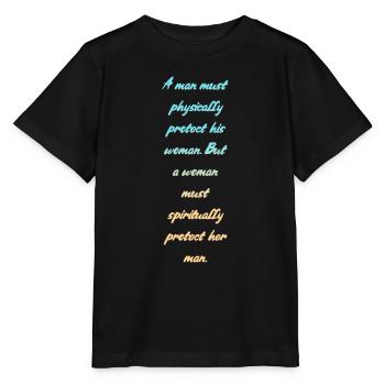 Beschützen Spruch - Stanley/Stella Kinder T-Shirt MINI CREATOR  - Schwarz - Vorne - Mikhail (115cm)