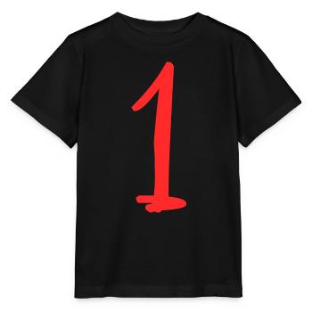 1. 1 YEAR. 1st ANNIVERSARY. BIRTHDAY 1 YEAR. ONE - Stanley/Stella MINI CREATOR Kids’ T-Shirt - black - Front - Mikhail (115cm)