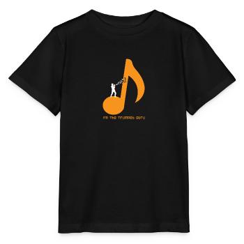 Musicien trompette - T-shirt bio MINI CREATOR Stanley/Stella Enfant - noir - Devant - Mikhail (115cm)