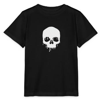 Squelette de golf - une conception cool de crâne pour l’amoureux de golf - T-shirt bio MINI CREATOR Stanley/Stella Enfant - noir - Devant - Mikhail (115cm)