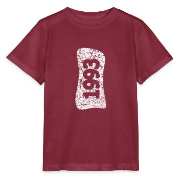Jahr 1993 - Stanley/Stella Kinder T-Shirt MINI CREATOR  - Burgunderrot - Vorne - Kain (125cm)