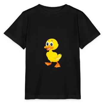 Cadeau canard jaune canard - T-shirt bio MINI CREATOR Stanley/Stella Enfant - noir - Devant - Mikhail (115cm)