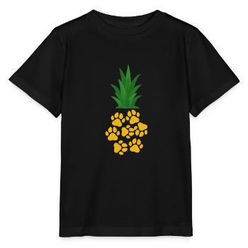 Ananas Pfote - Stanley/Stella Kinder T-Shirt MINI CREATOR  - Schwarz - Vorne - Mikhail (115cm)