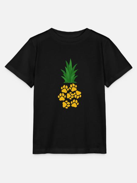 Ananas Pfote - Stanley/Stella Kinder T-Shirt MINI CREATOR - Schwarz