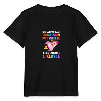 Princess First Grade School Enrollment Schoolchild - Stanley/Stella MINI CREATOR Kids’ T-Shirt - black - Front - Mikhail (115cm)