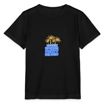 Vacances Caraïbes - T-shirt bio MINI CREATOR Stanley/Stella Enfant - noir - Devant - Mikhail (115cm)